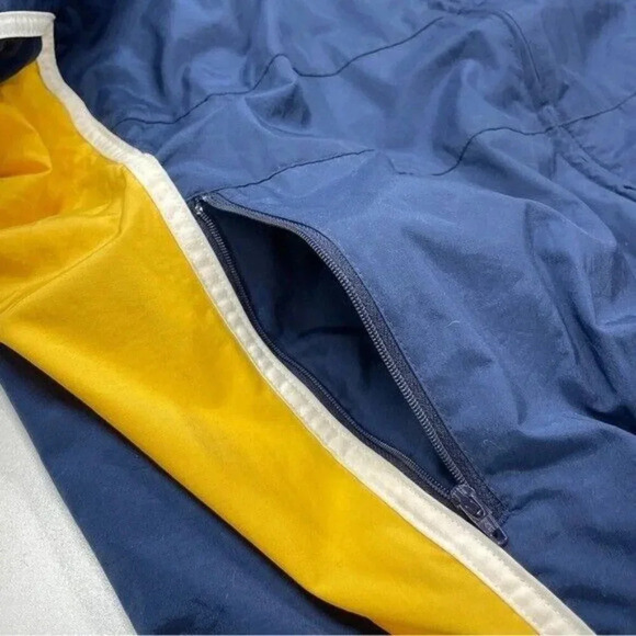 Vintage Speedo Windbreaker Vented back blue/yellow lined Men's XL 8928/b - Picture 5 of 11